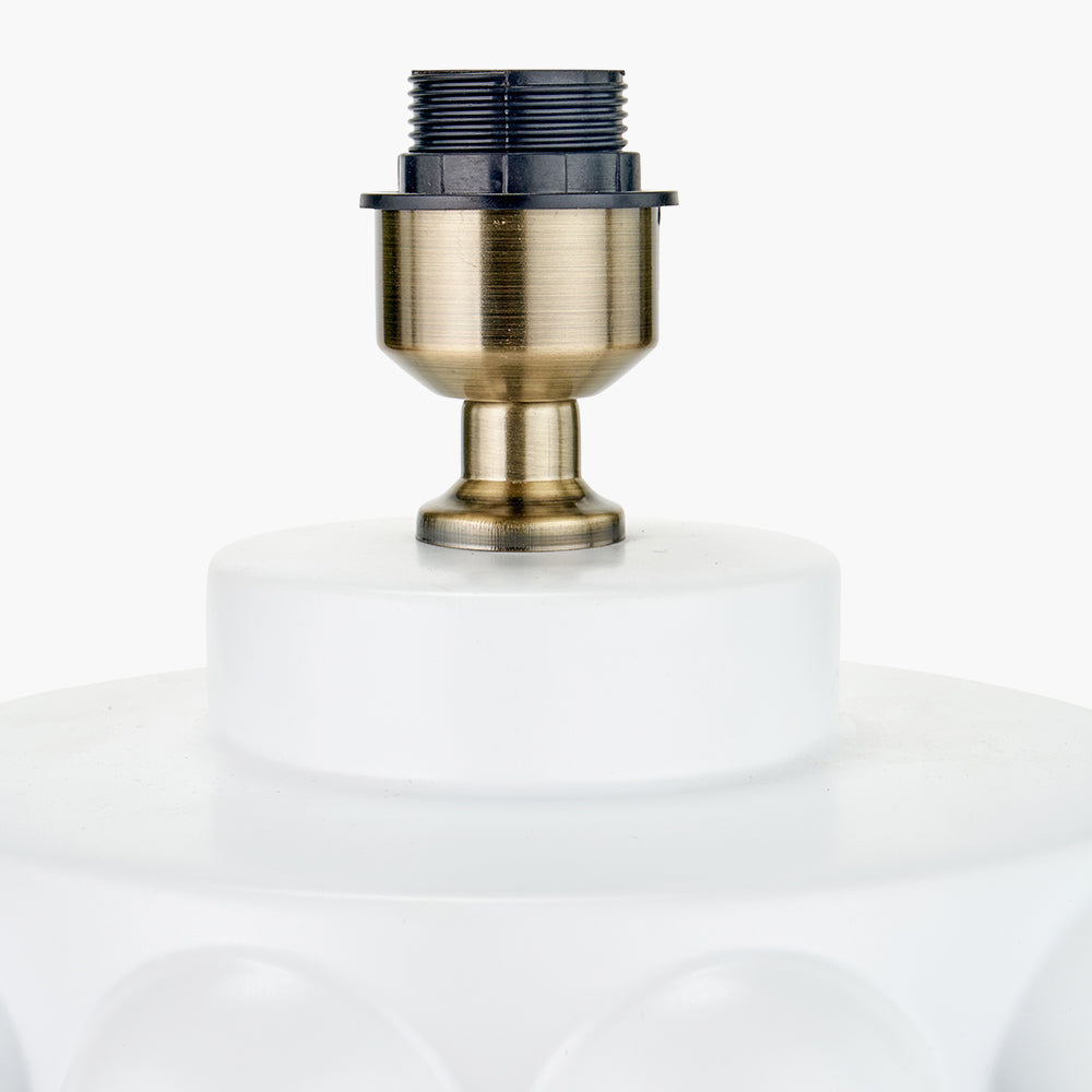 Serenity White Bobbled Ceramic Large Table Lamp - Base Only